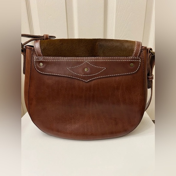 Ralph Lauren RUGBY Pony Hair Leather Saddle Bag (Rare!!) Seen on Taylor Swift - Picture 8 of 9